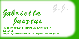 gabriella jusztus business card